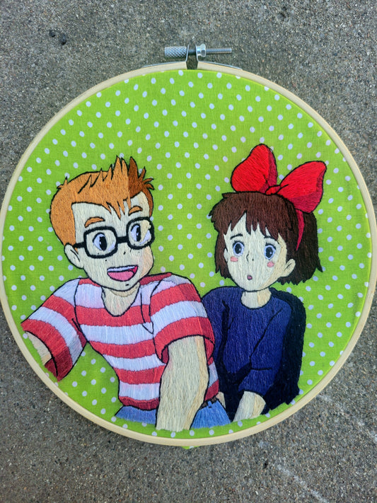 Kiki and Tombo embroidery