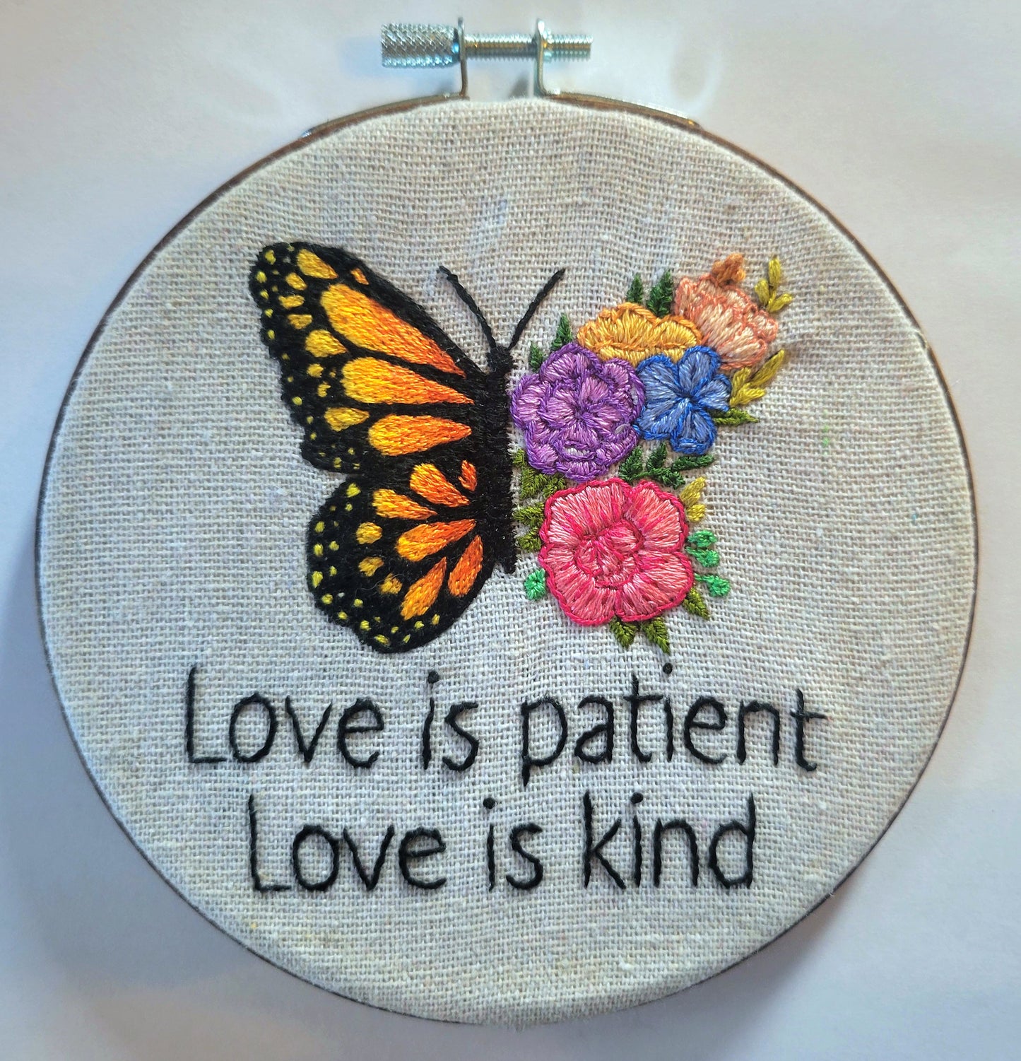 Love is patient embroidery