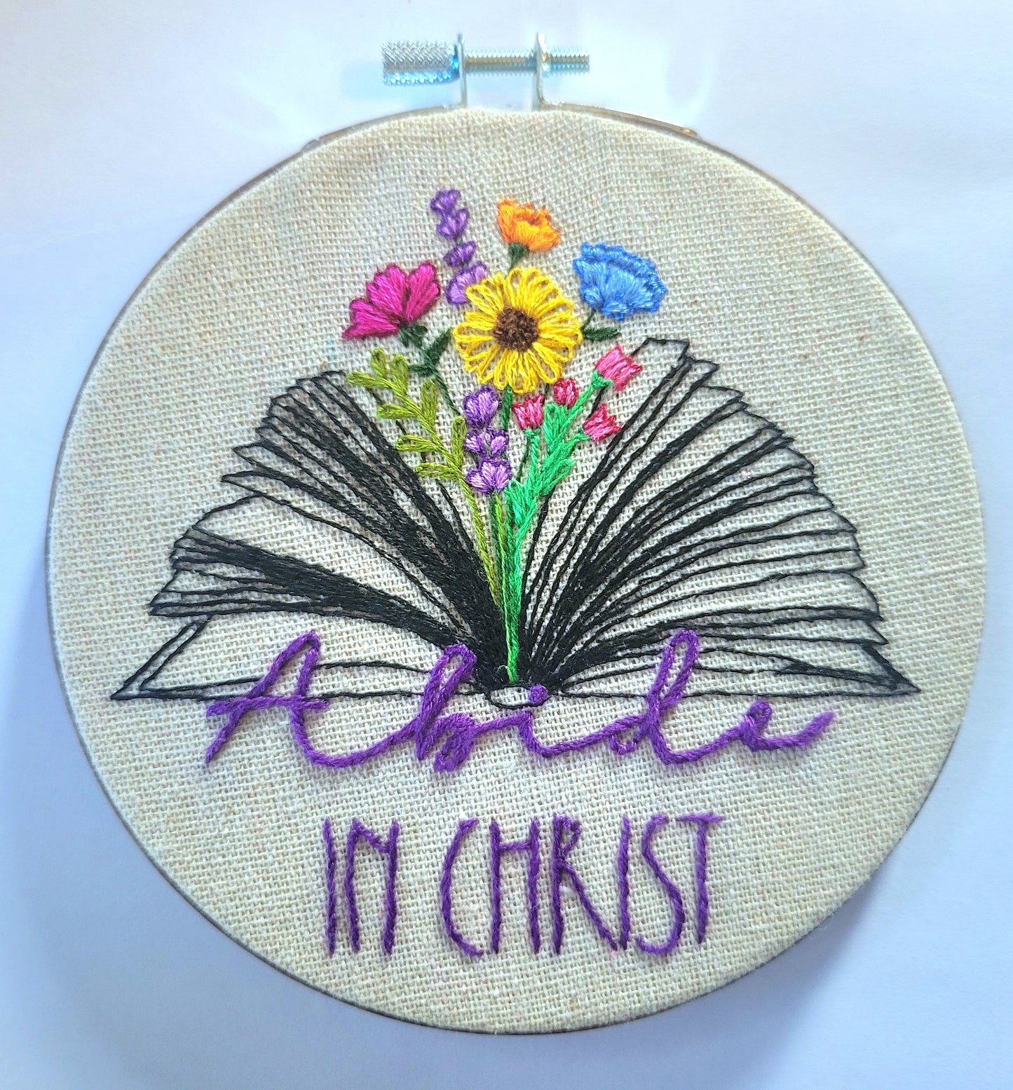 Abide in Christ embroidery