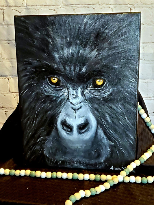 Gorilla oil painting