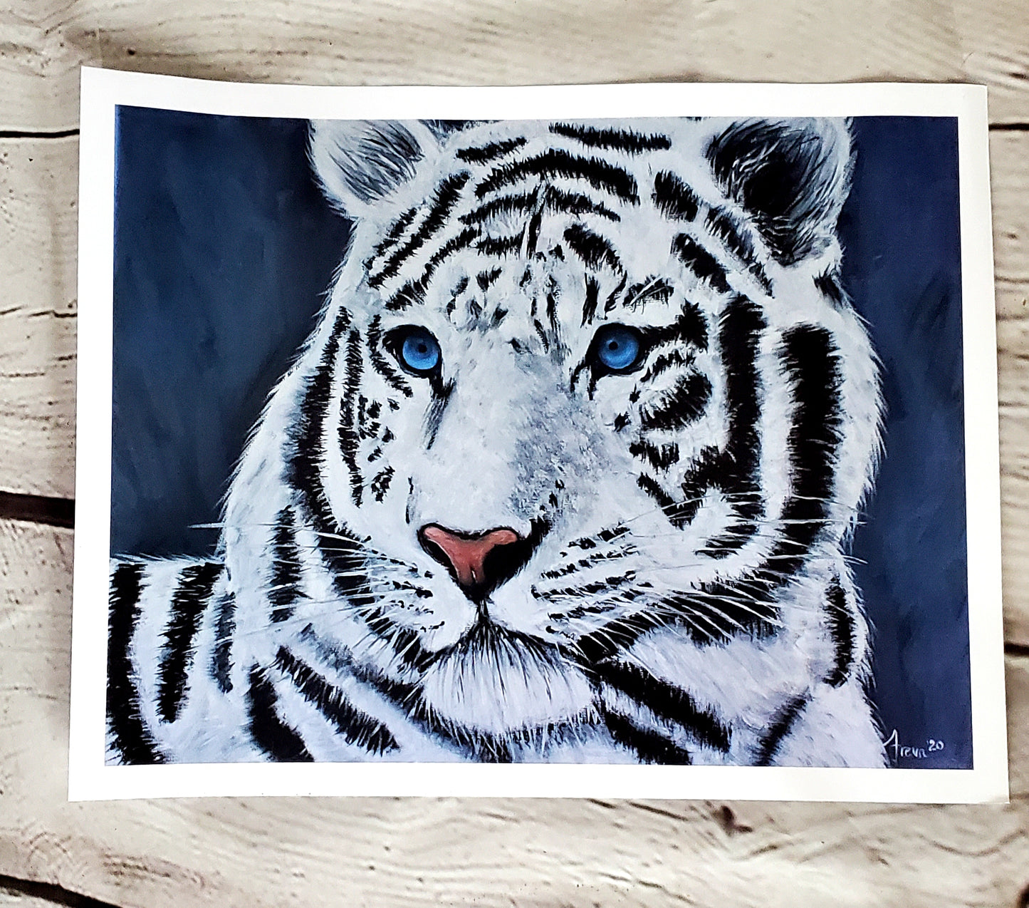 White tiger print