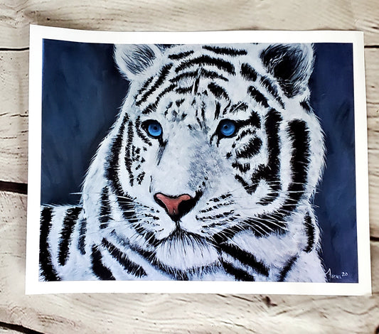 White tiger print