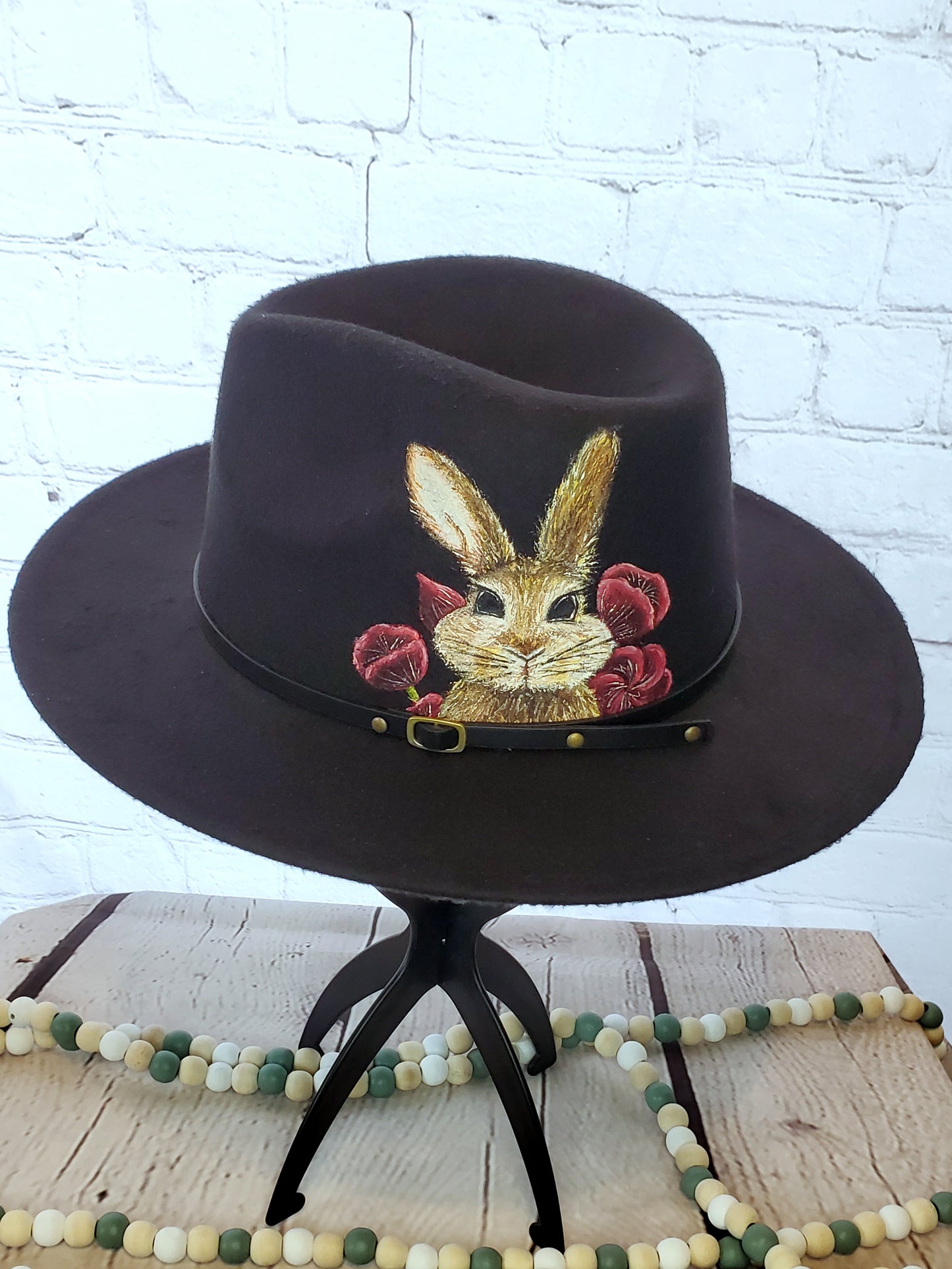 "Mopsy" black bunny hat