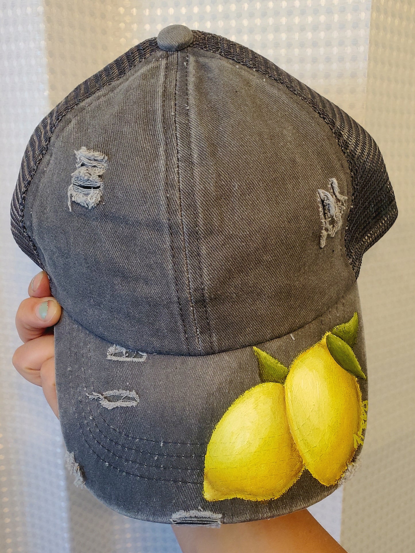 Lemon ponytail baseball hat