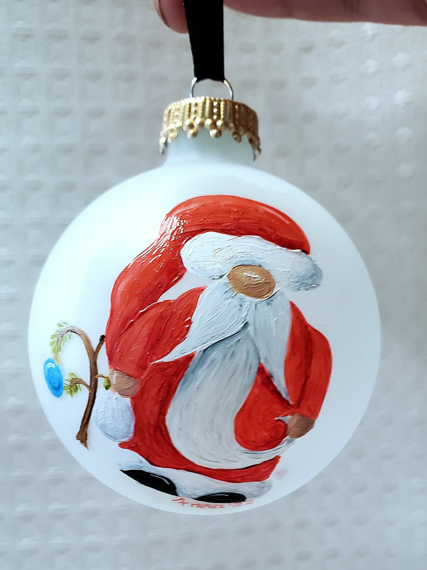 Santa gnome ornament