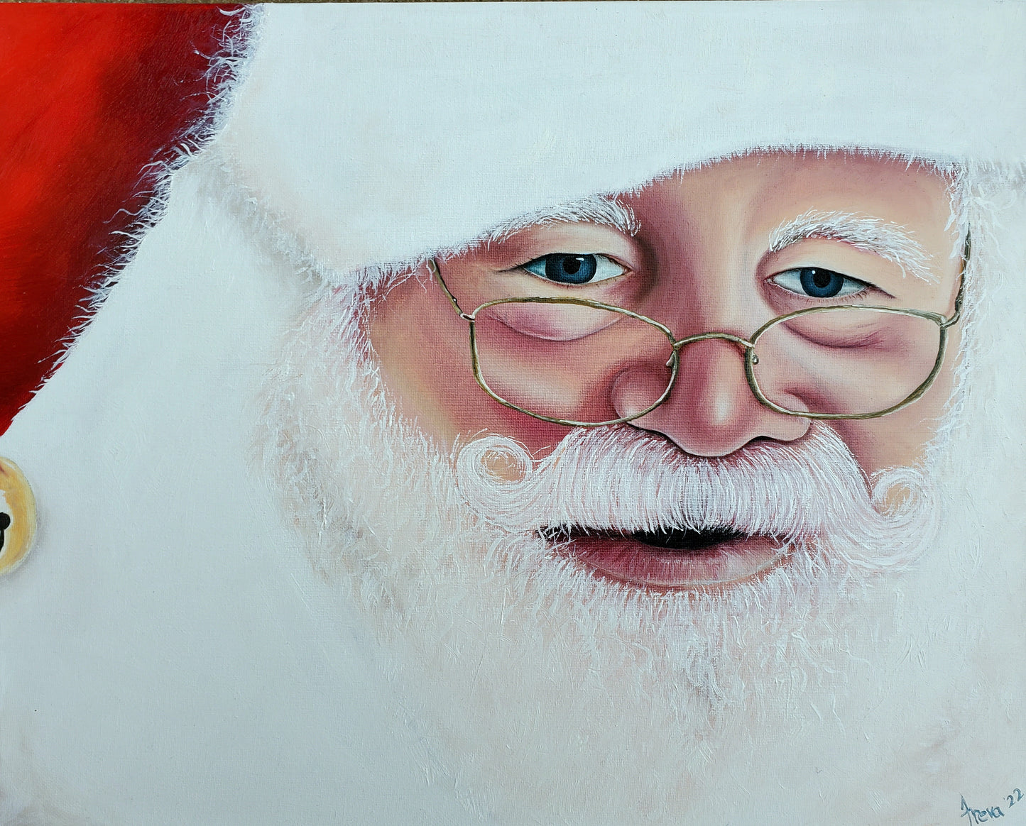 Santa oil painting